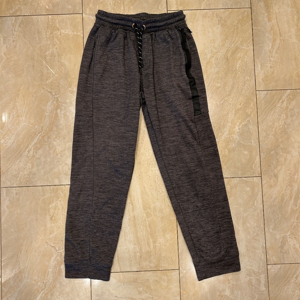 Fleece Lined Joggers Sweatpants with 2 Pockets Dark Grey